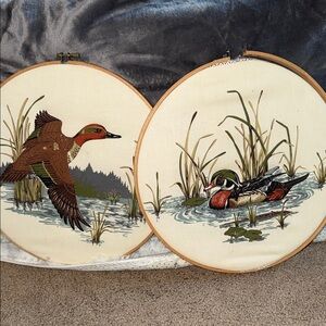 Vintage quilted duck wall art